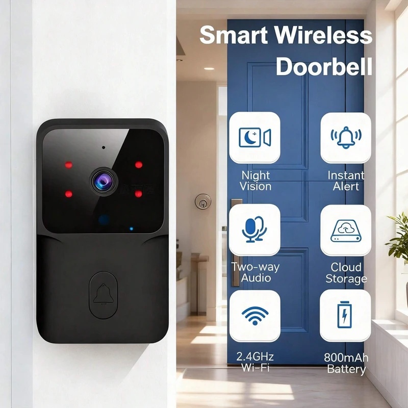 Smart Home Video Doorbell Installation - Campainha inteligente sem fio com wi-fi,
