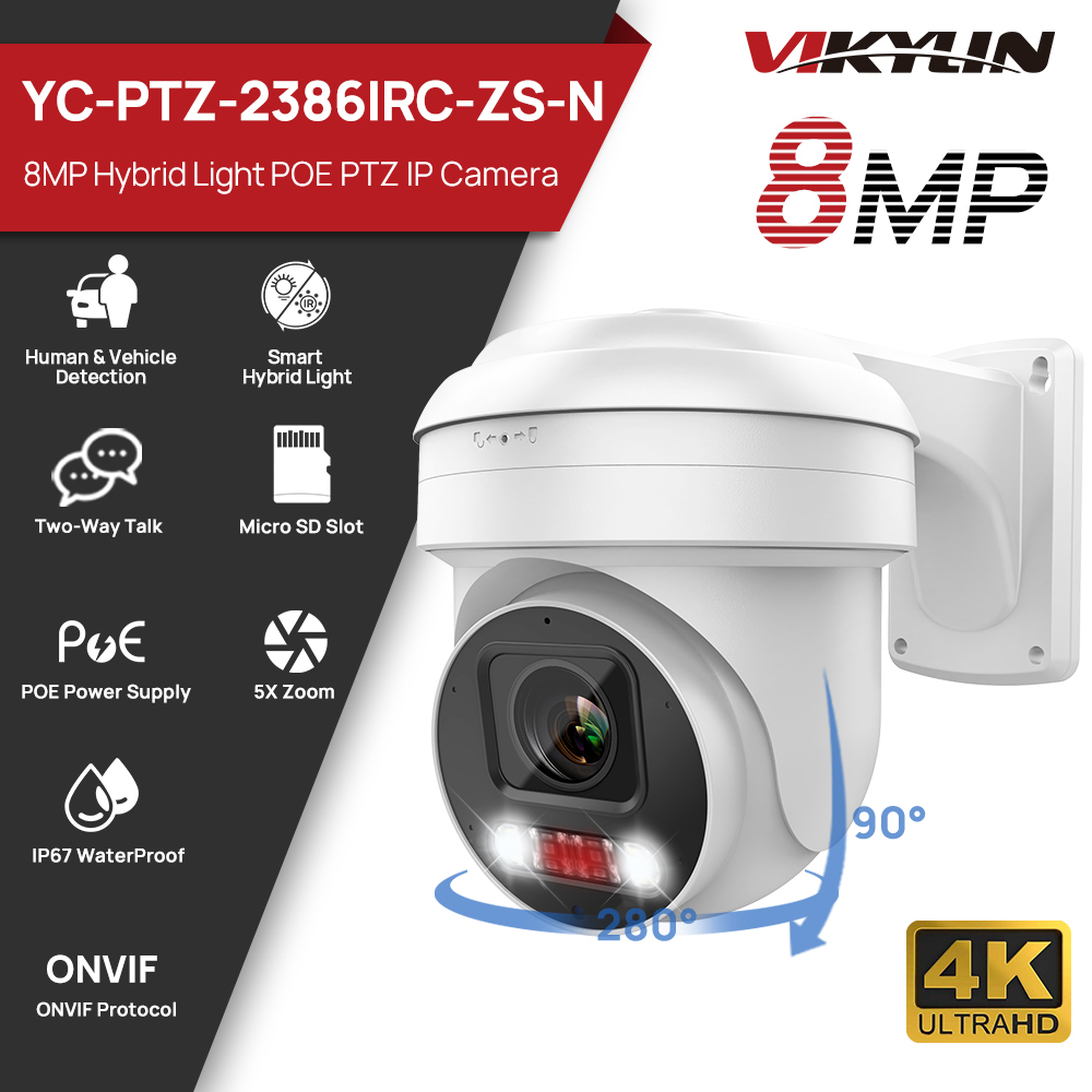 Smart Home Microsoft - Câmera IP Vikylin PTZ com Zoom