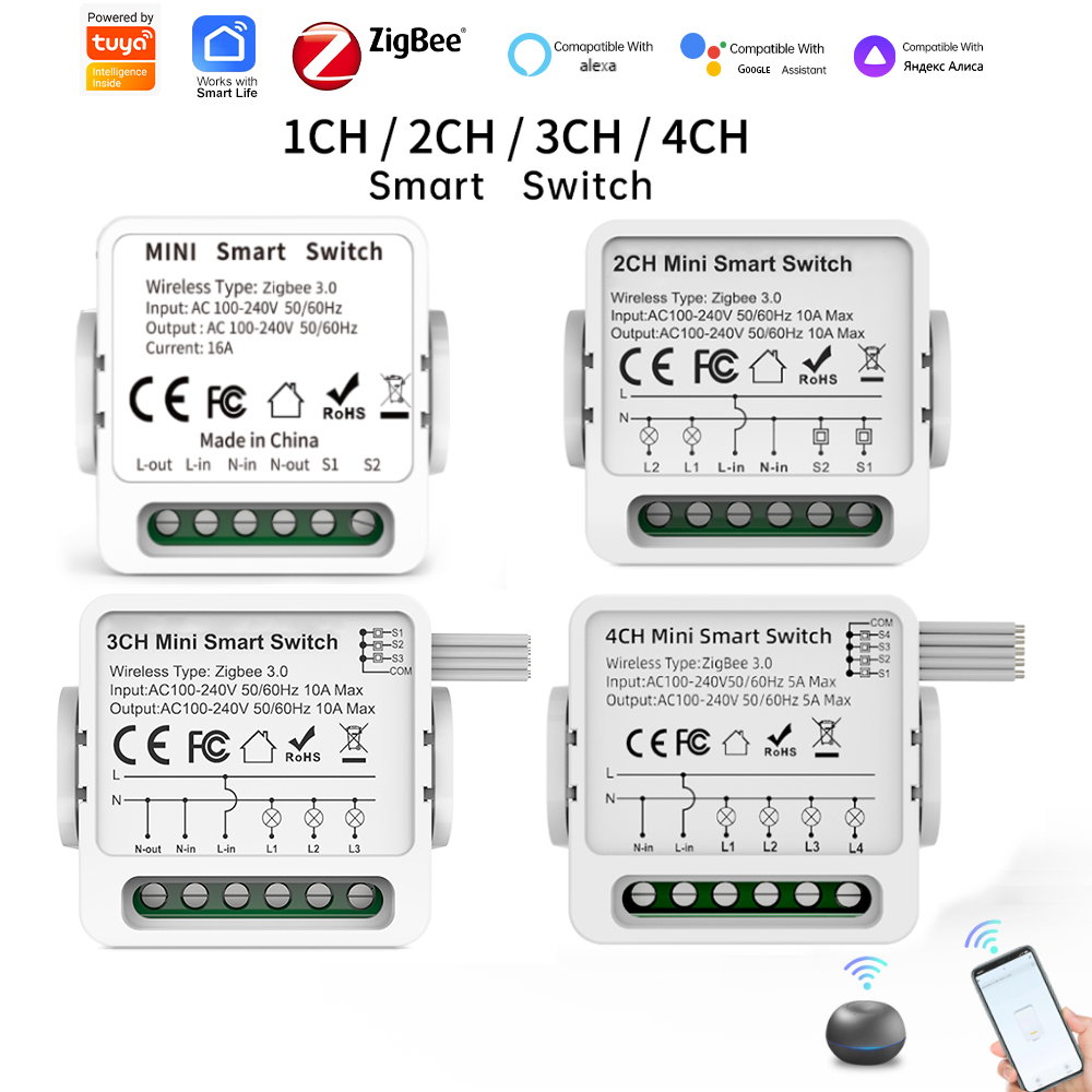 Smart Home Miniature - Interruptor Inteligente Tuya Zigbee 3.0 de