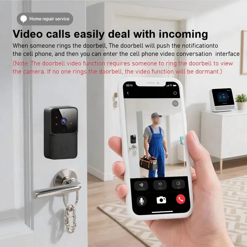 Campainha inteligente sem fio  - Smart Home Video Doorbell Installation avaliação e preço