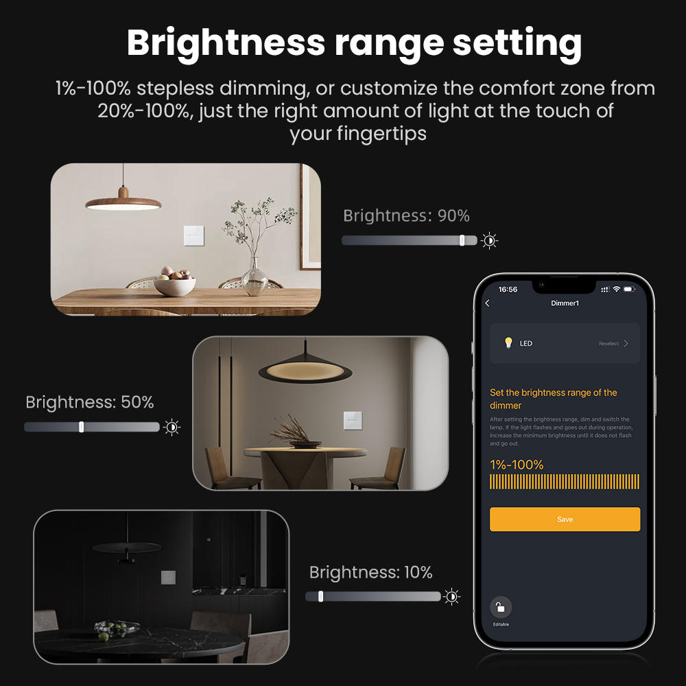 AVATTO WiFi Interruptor Dimmer - Smart Home Touchscreen Control Panel avaliação e preço