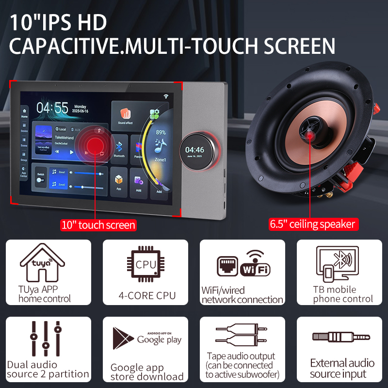 Sistema de Música Ambiente par - Smart Home Touchscreen Control Panel avaliação e preço