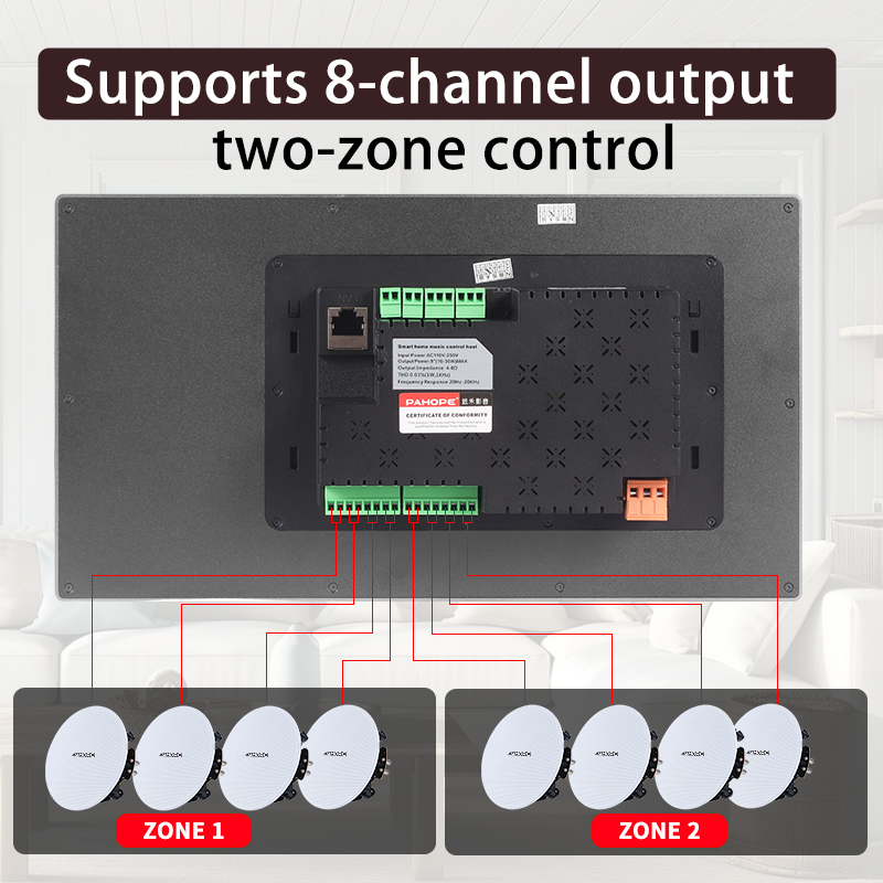 Sistema de Música Ambiente par - Smart Home Touchscreen Control Panel avaliação e preço
