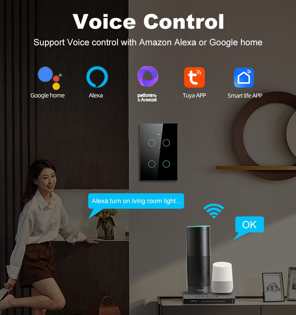 Interruptor de Luz Inteligente - Smart Home Touchscreen Control Panel avaliação e preço