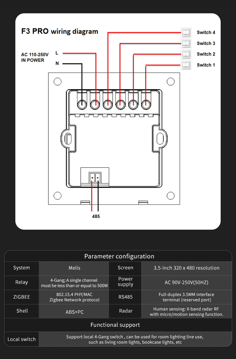 Interruptor Inteligente F3 Pro - Smart Home Hotel avaliação e preço